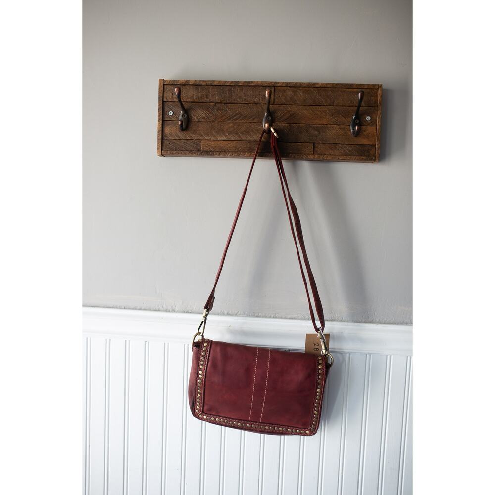 Free People Bolsa Nova Marisa Messenger Bag Studded Purse Bordeaux